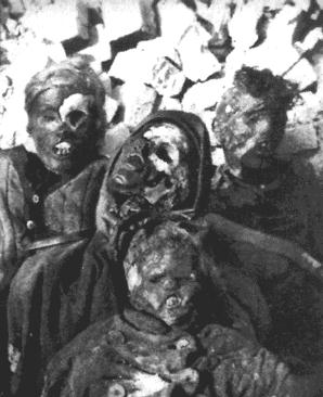 Allied bombing victims in Hamburg — July 1943