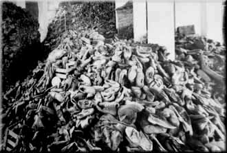A pile of shoes from Auschwitz