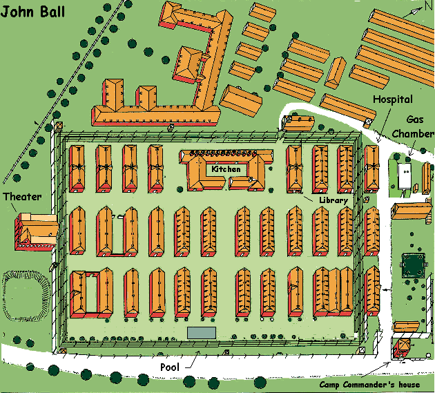 Auschwitz Drawing by John Ball