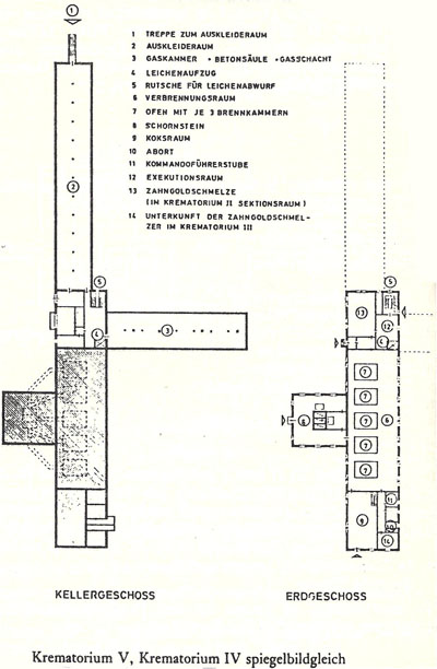 Auschwitz, Plan of Crematorium III, Filip Müller