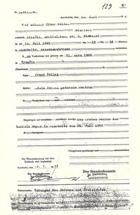 Page from the Auschwitz Death Books