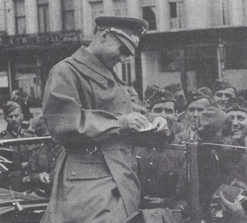 Rudolf Hess signs autographs for German soldiers in France