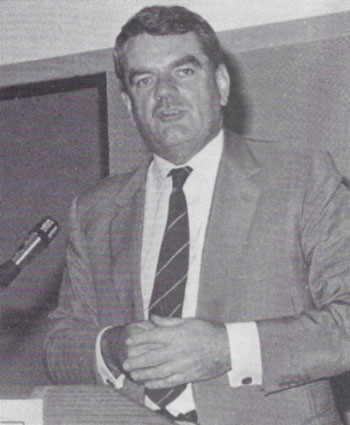 David Irving at an IHR conference