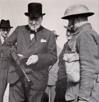 Winston Churchill inspecting troops, 1940