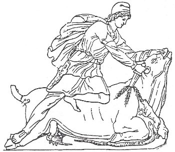 Mithra slaying the sacred bull