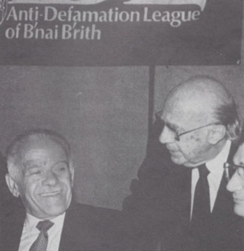 Arnold Forster with Yitzak Shamir, 1988