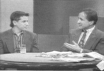David Cole (left) with Michael Shermer