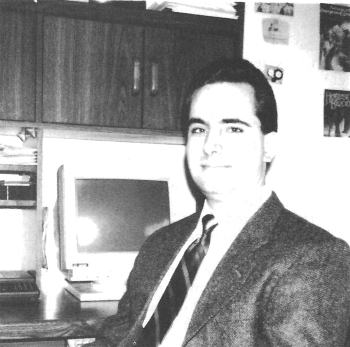 Dan Gannon at his computer terminal.