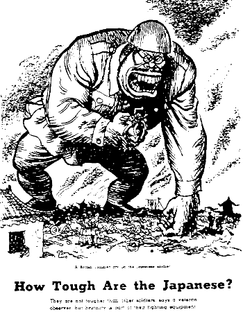 Cartoon depicting Japanese as vermin, fit for extermination