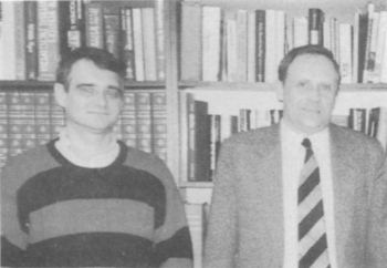 Dr. Oleg Platonov, right, with 'Journal' editor Mark Weber, March 1996