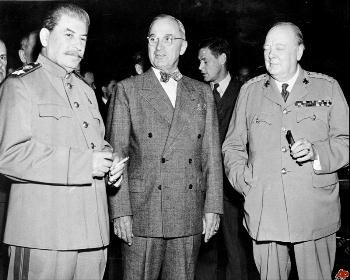 Stalin, Truman, Churchill at Potsdam, July 17, 1945