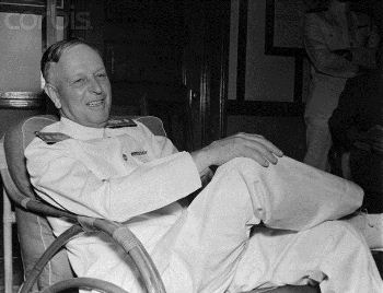 Admiral H. E. Kimmel during a relaxed moment