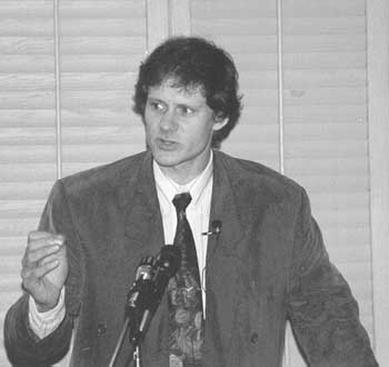 Germar Rudolf addresses the 13th IHR Conference in southern California, May 29, 2000