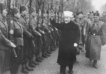 Haj Amin al Husseini (1895-1974) with Muslim volunteers in WWII