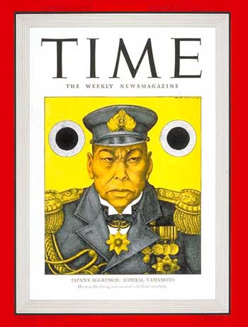 Time magazine, cover, December 22, 1941: Japan's admiral Isoroku Yamamoto