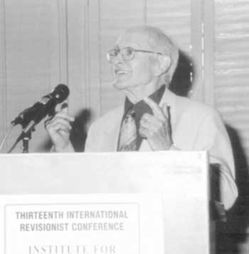 Robert Faurisson addresses the 13th IHR Conference, May 29, 2000