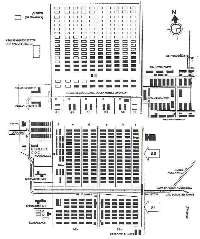 Plan of Birkenau (Auschwitz II)