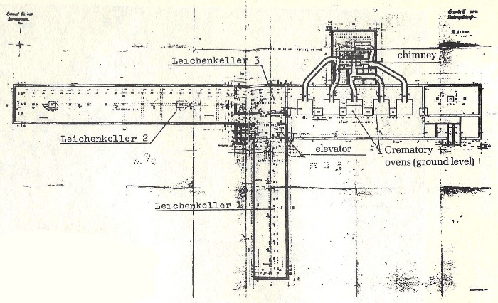 Plan of crematorium II at Birkenau