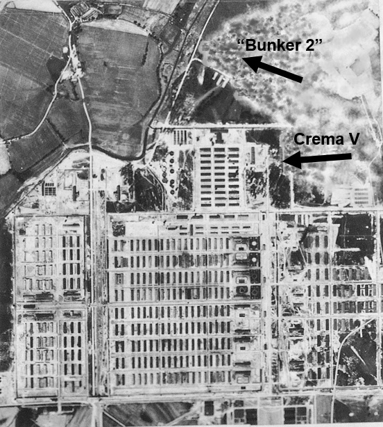 Air photo of the Birkenau Camp taken on May 31,1944; with PhotoShop-added smoke