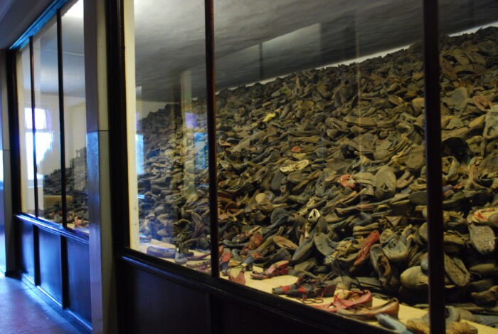 Auschwitz, shoes in a showcase