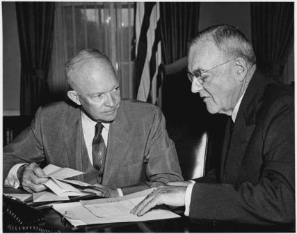 President Eisenhower and John Foster Dulles 1956.