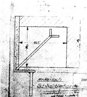 Blueprint of the wall anchor