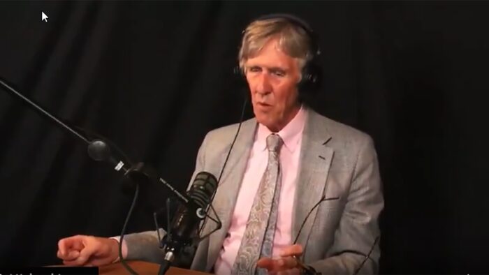 Prof. Dr. E. Michael Jones during a podcast