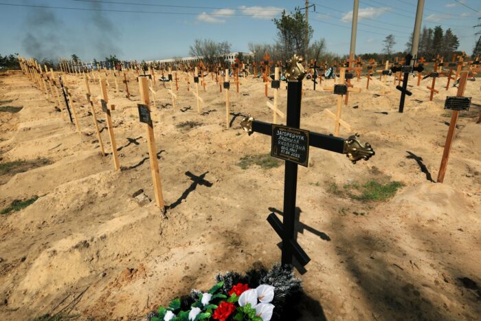 Endless rows of Russian and Ukrainian fallen-soldier graves.European Fratricide, Part 3 