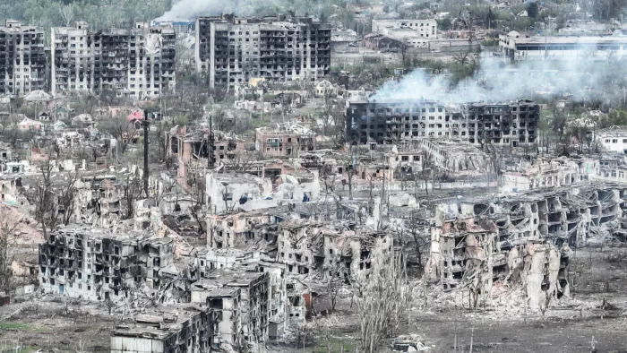 Cityscape in Ukraine: Typical Russian Scorched-Earth Tactics