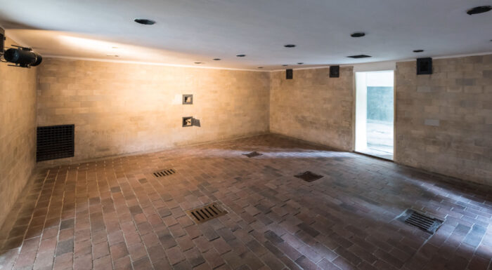 The Dachau “gas chamber”: The object of contention in its full glory.