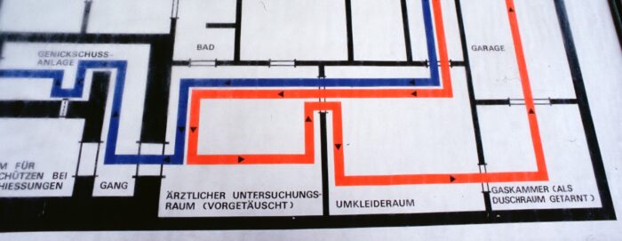 Floor plan of the former hygiene building of the former Sachsenhausen Camp
