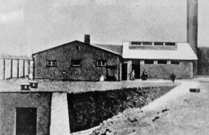 Contemporaneous photo of the hygiene building of the Sachsenhausen Camp