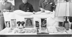 Collection of human-derived objects allegedly found in Buchenwald Camp, April 1945