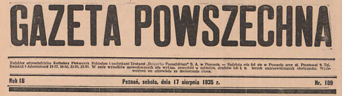 Gazeta Powszechna (Poznan), August 17, 1935, p. 2