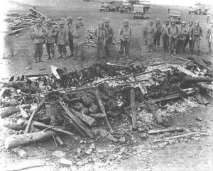 Bradley & Eisenhower in Ohrdruf at a cremation pyre