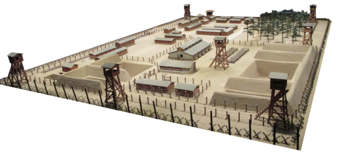 Model of Treblinka Camp according to some eyewitness accounts
