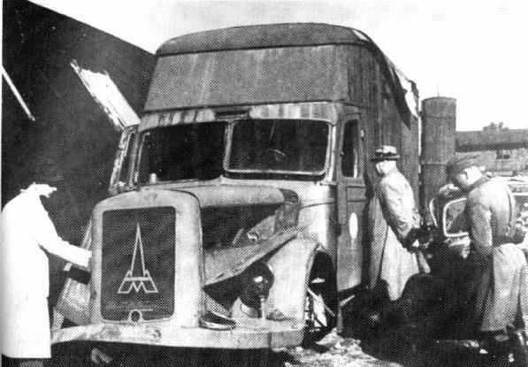 Magirus wreck at the Ostrowski factory, Kolin