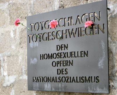 Plaque for homosexual victims of Holocaust