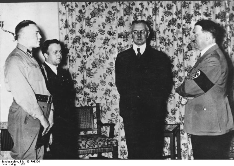 Hjalmar Schacht with Adolf Hitler