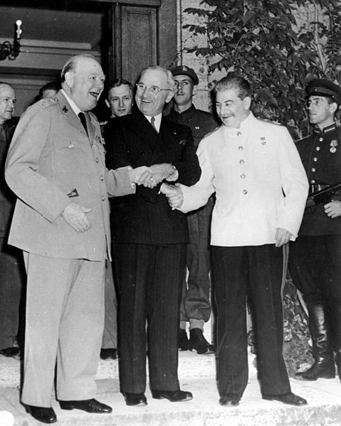 Churchill with Stalin at Potsdam