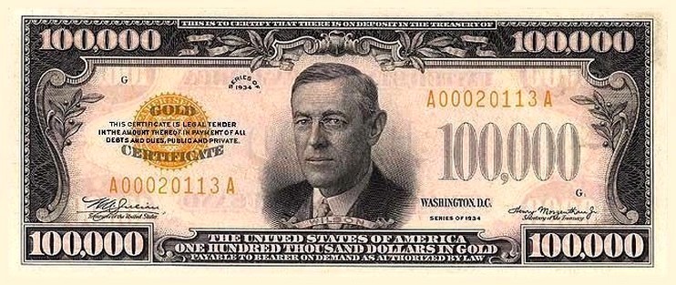 Wilson 100,000 bill
