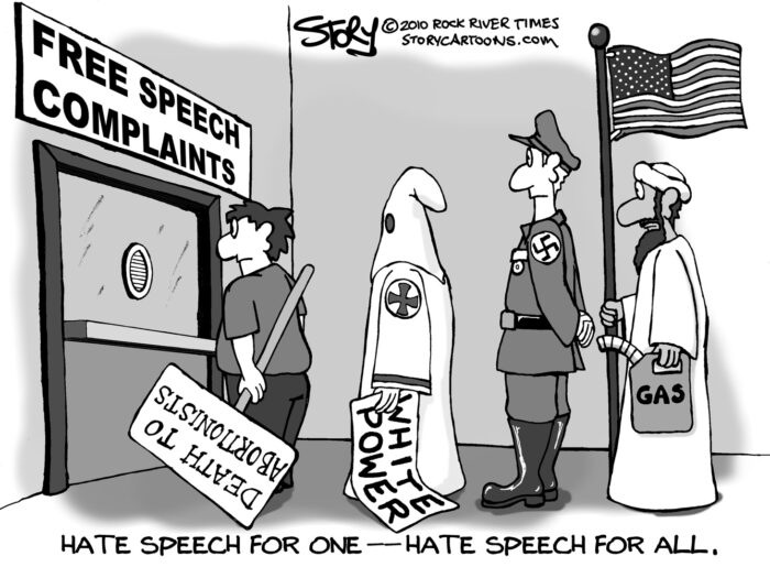 hate speech cartoon