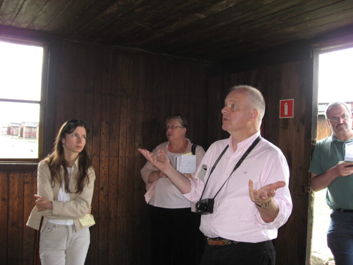 Prof. Dr. Robert Jan van Pelt, talking at the Majdanek Camp