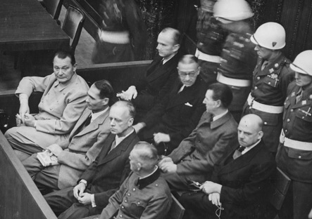 Defendants at the Nuremberg Trials, 1946
